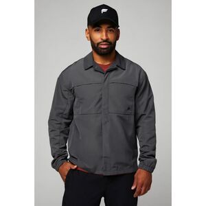 Fabletics Outpost Jacket Onyx Grey Men's Button Front Small